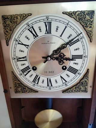 Hamilton Vintage 31 - Day Keywound Wall Wood Clock. 3