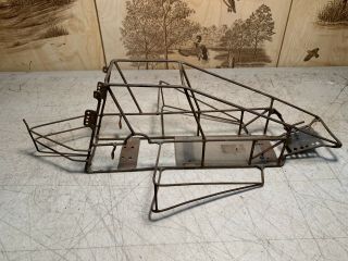 Vintage 1/10 Scale (handbuilt) Rc Sprint Car Wire Chassis With Bottom Plate