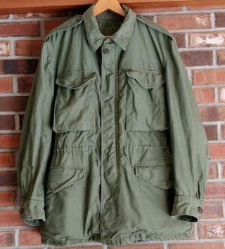 Vtg Us Army Mens M - 1951 Field Jacket 1955 Military Coat Green Size S Cohen - Fein