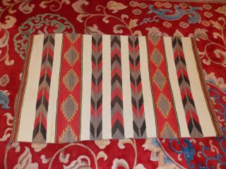 Antique Native American Navajo Indian Weaving Rug Double Saddle Blanket 62 " X 37