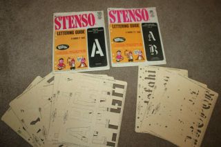 Vintage Ottenhelmer Stenso Stencils Lettering Guide Old English Gothic 1964