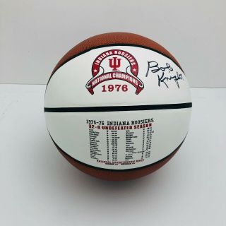 Bob Knight Indiana Hoosiers Signed Basketball (psa)
