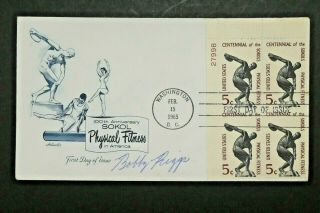 Bobby Riggs Tennis Legend Signed First Day Cover