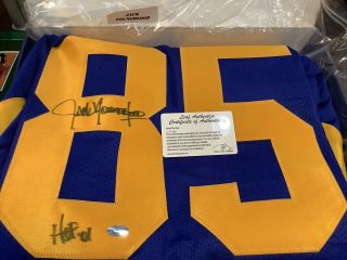Jack Youngblood Signed Autographed Los Angeles Rams Jersey Leaf