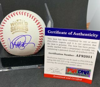 Ryne Sandberg Signed Baseball Psa/dna 2016 World Series Chicago Cubs Romlb