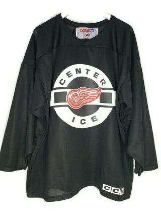 Vintage Detroit Red Wings Center Ice Hockey Jersey Xl