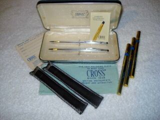 Vintage Cross Sterling Silver Pen & Pencil Set Plus See Details