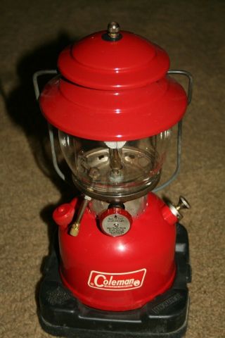 Coleman 200a Red Lantern Single Mantle With Striker Made In Usa 10 - 65
