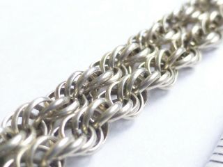 Vintage 925 Sterling Silver Multi Link Belcher Fine Chain Necklace 9g 17 " N37