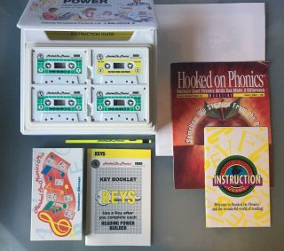 Vintage Hooked On Phonics Reading Power 1992 Set Gateway Sra With Key Poster Vhs
