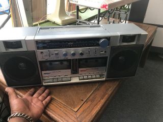 Vintage Sears Sr 2100 Series Boombox Radio Stereo Cassette Player & Recorder