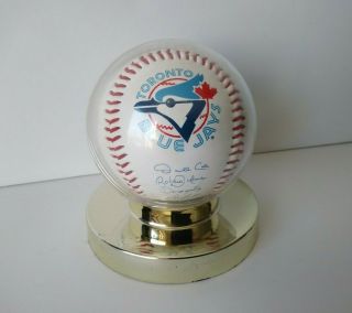 Vintage 1992 Honda Toronto Blue Jays World Series Team Baseball W/ Display Case
