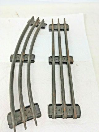 Vintage Metal Lionel O.  04 Gauge Train Track Sections 18 Curve 3 Straight