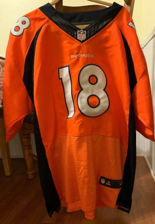 Denver Broncos Peyton Manning 18 Nike On Field Nfl Jersey Size 52