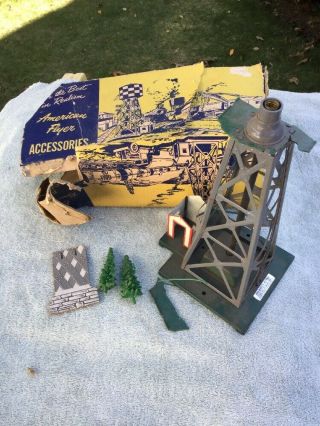 Vintage American Flyer Beacon Revolving Lighted Tower 769 As Found