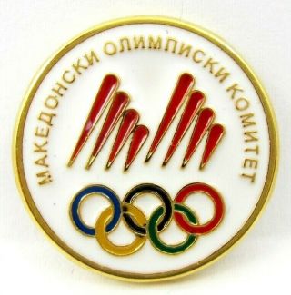 Macedonia Noc Olympic Committee Pin Badge 2000s Generic