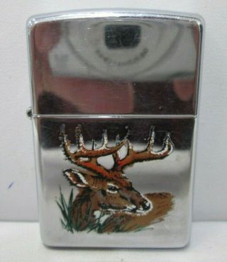 Zippo Bradford Pa Lighter J 02 " Deer/buck "