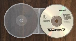 Microsoft Windows 98 Vintage Win98 Operating System Oem
