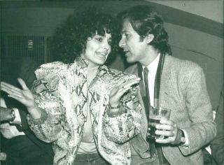 Vintage Photograph Of Nabila Khashoggi With Us Film Director Stan Dragoti