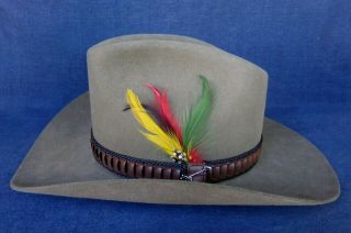Vintage Stetson Stampede 4x Beaver Cowboy Hat - Acorn - Size 7 - 1/8