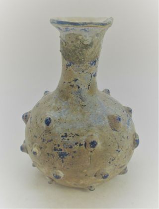 Museum Quality Ancient Roman Iridescent Glass Vessel Circa 200 - 300ad