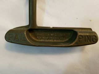 Vintage Ping Pal Brass Putter Made In Usa 35.  75 " Great Ping Grip