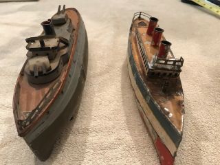 Antique Tin Toy Boats