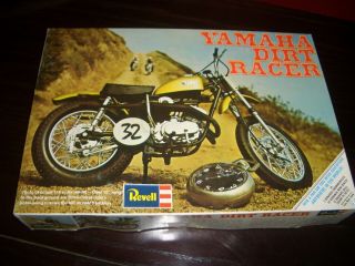 1970 Vintage 1/8 Scale Revell Yamaha Dirt Racer Model Kit.  Never Built