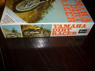 1970 VINTAGE 1/8 SCALE REVELL YAMAHA DIRT RACER MODEL KIT.  NEVER BUILT 3
