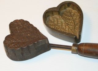 Antique Millinery Silk Leaf Iron Press Brass/iron Mold Craft Heart Flower Tool