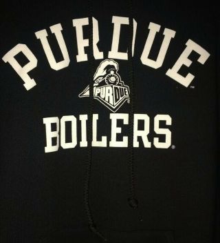 Purdue Boilermakers NCAA Sweatshirt Hoodie Pullover: Black - Mens Size Large 2