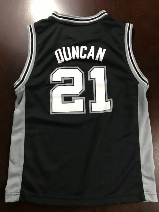 Adidas San Antonio Spurs Tim Duncan 21 Jersey Youth Sz M Medium
