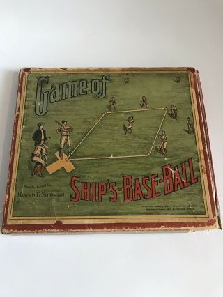 Rare Antique Baseball Board Game - Ship’s Base Ball - 1912