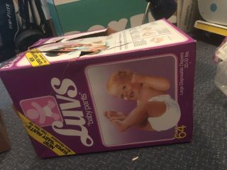vintage luvs baby pants diaper box toddler 64 purple 3