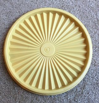Vintage Tupperware 808 Yellow Round Servalier Replacement Lid Seal Canisters