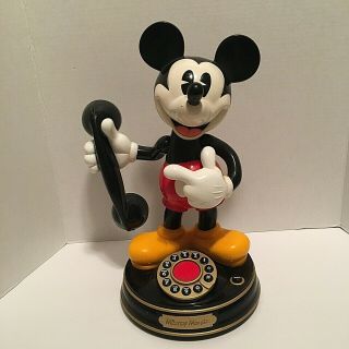 Vintage Mickey Mouse Animated Talking Telephone - Disney Phone 1997 Telemania