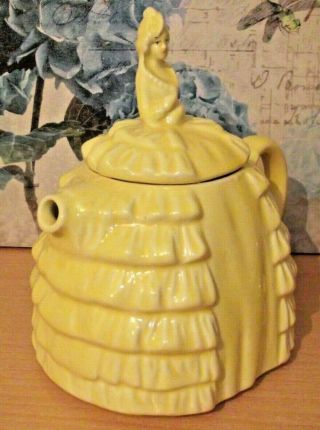 Vintage Sadler Bright Lemon Ye Daintee Ladyee Teapot 2