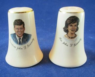 Vintage Salt & Pepper Shakers - Jfk - President John And Jackie F Kennedy