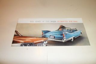 1960 Plymouth Dealer Sales Brochure Fury Belvedere