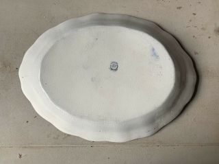 Vintage STERLING Porcelain Turkey Serving Platter Tray 17” x 12” 2