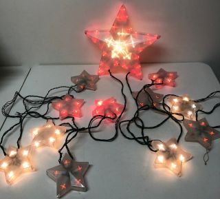 Vintage Shooting Star 12 Christmas Light String Set Blinking Flashing Chasing