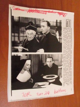 Vtg Ap Wire Press Photo Singer Bing Crosby Going My Way Bells Of St Mary 