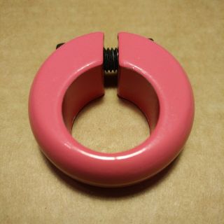 Hutch Style Donut Seat Post Clamp Pink 25.  4mm Vintage Old School Bmx Nos