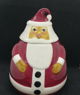 Vintage N.  S.  Gustin Co.  Santa Claus Cookie Jar Made In Usa