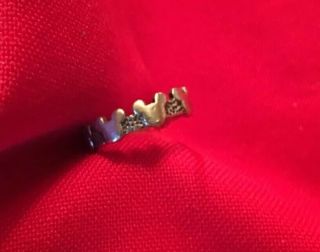 Vintage Sterling Mickey Mouse Ring.  Authentic Disney Ring.  Size 6.