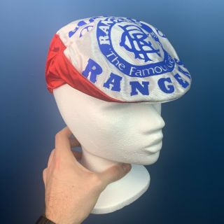 Glasgow Rangers Vintage 80s 90s Casual Falt Cap Hat Vgc