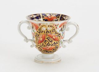 Antique Derby Imari Twin Handled Chocolate Cup 1806 - 25