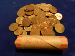 1989 Vintage Roll of Memorial Lincoln one cent/pennies. 2