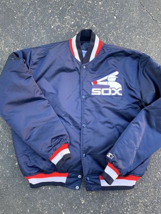 Vintage Mlb Chicago White Sox Starter Bullpen Jacket 90s Throwback Men’s Xl