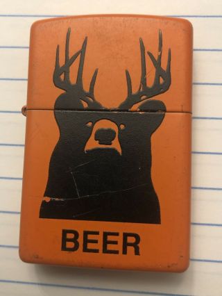 Zippo Windproof Lighter,  Bear With Antlers,  Beer Bear